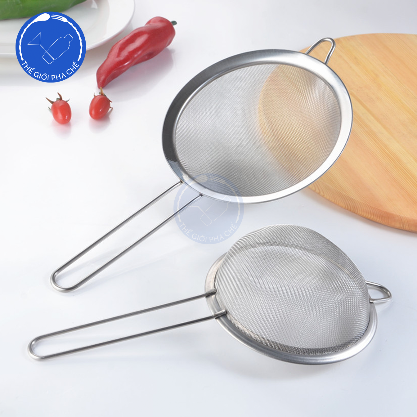 Vợt lọc chanh tròn inox (đủ size) - 2