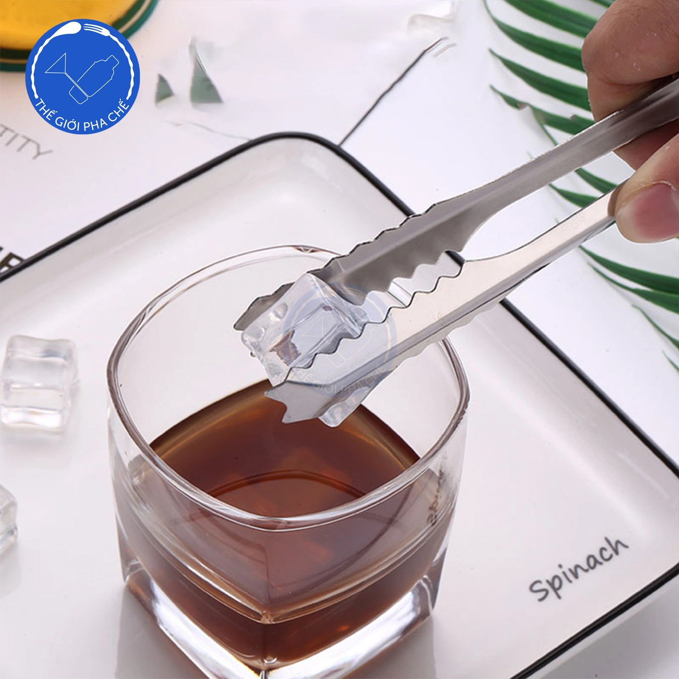 Gắp đá răng cưa inox