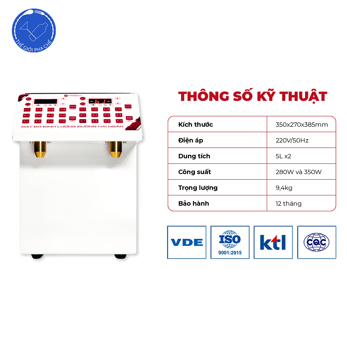 Máy Định Lượng Đường Sữa 2 ngăn Promax PA-S24 - 2
