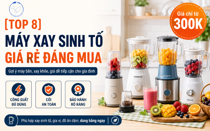 [Top 8] Máy xay sinh tố giá rẻ đáng mua nhất