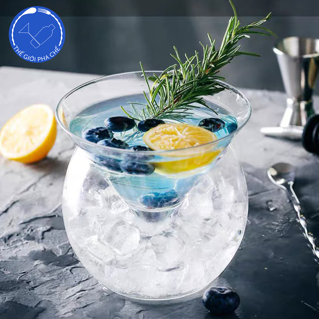 Ly Martini kèm bowl ủ đá 250ml  - 6680M - 9