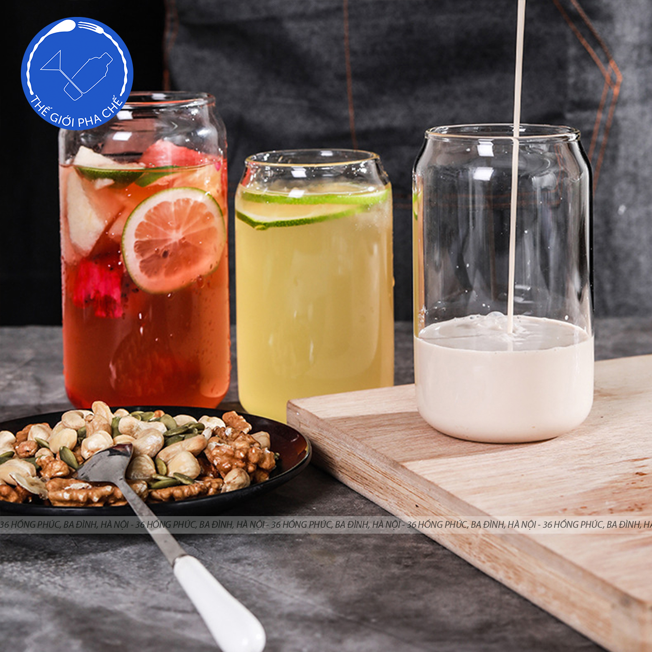 Ly thủy tinh Libbey Glass Can (Bộ 12c) 370ml - 345 - TH Mỹ - 5