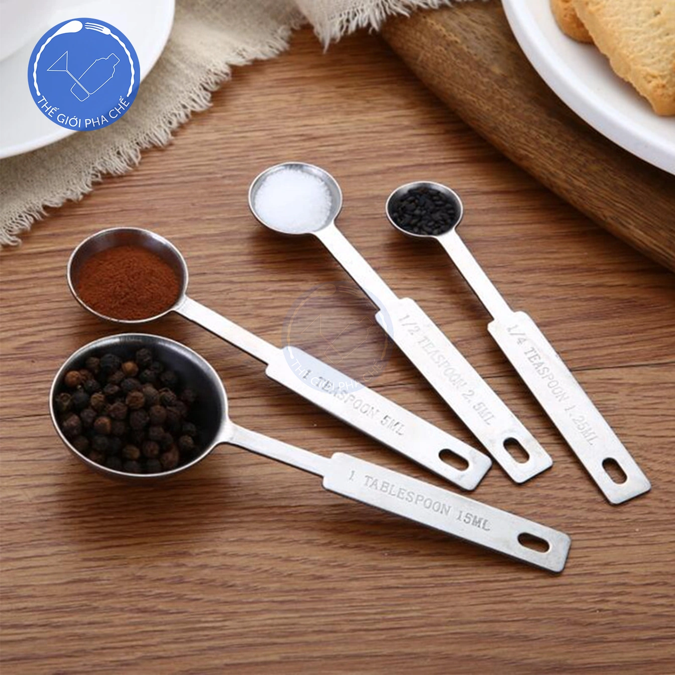 Bộ thìa đong định lượng inox 4c 