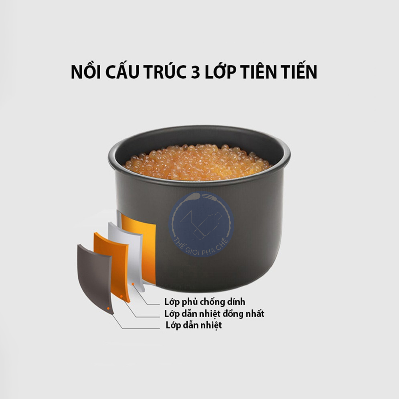 Nồi nấu trân châu Aonuosi 5L - 4