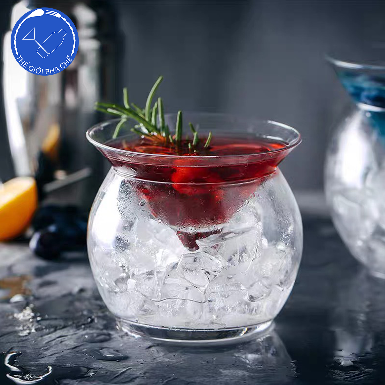 Ly Martini kèm bowl ủ đá 250ml  - 6680M - 7