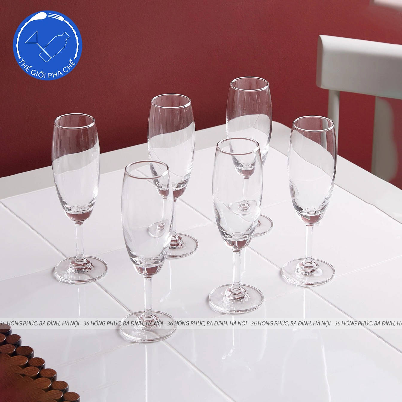 Ly thủy tinh Ocean Classic Flute Champagne (Bộ 6c) 185ml - 1501F07 - TH Thái Lan