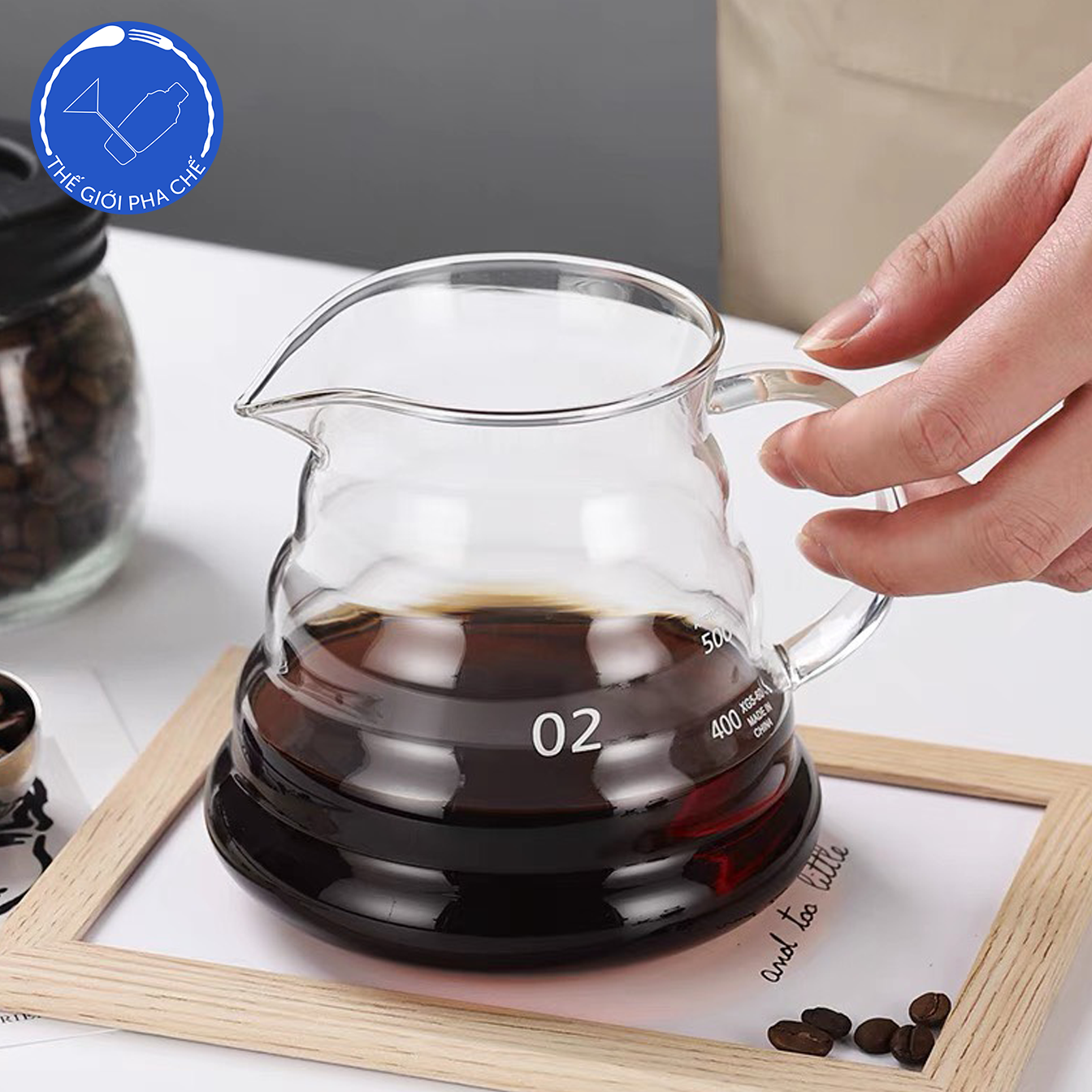 Bình Đựng Cà Phê Thuỷ Tinh Trơn Chịu Nhiệt 650ml - 4