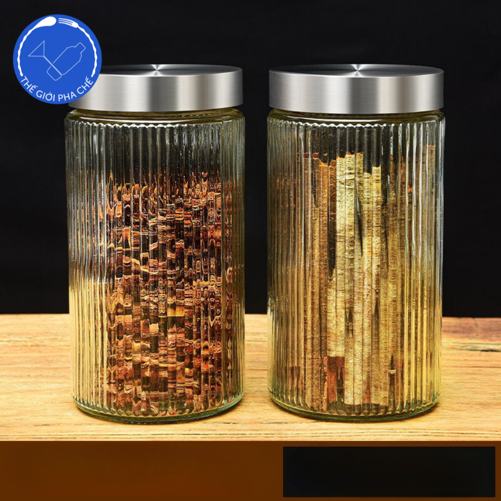 Lọ đựng thủy tinh kẻ nắp vặn (Cái) - Trung Quốc - 2