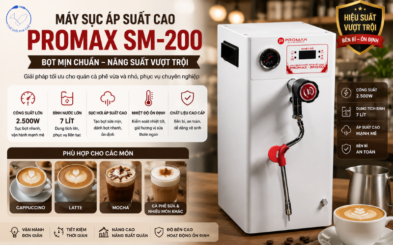 M&aacute;y sục &aacute;p suất cao Promax SM-200