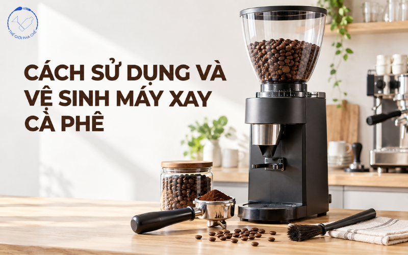 C&aacute;ch xử dụng m&aacute;y xay cafe
