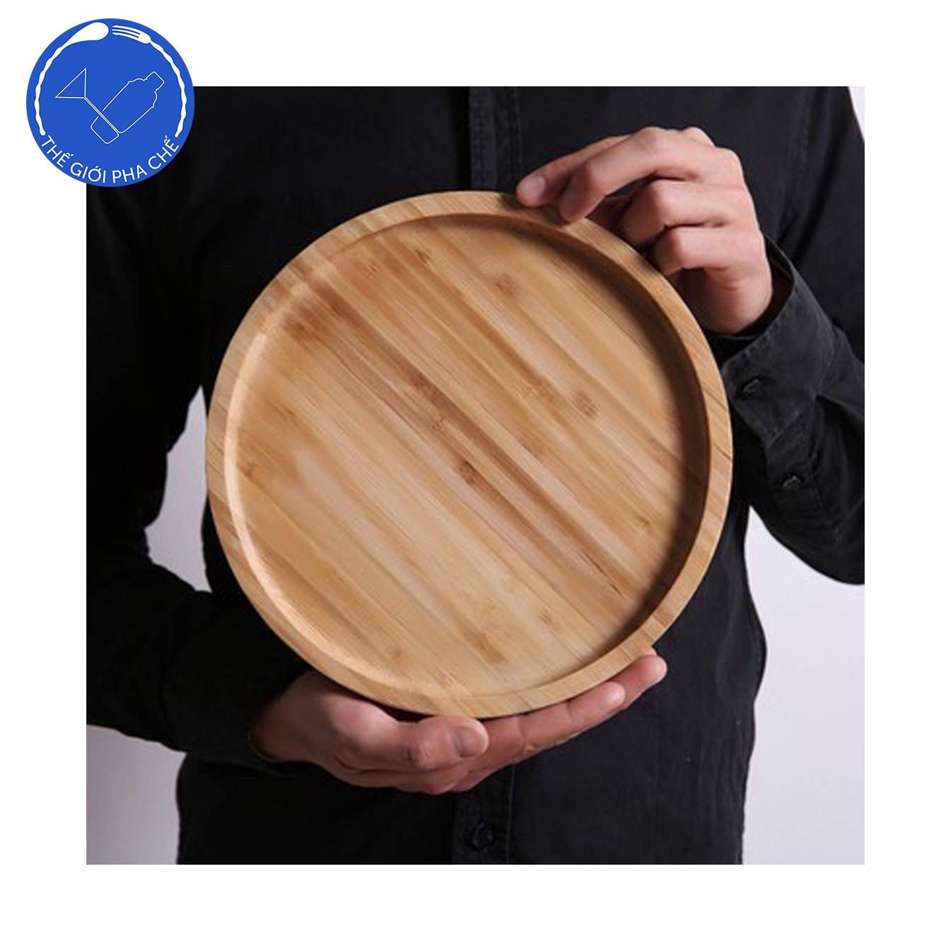 Khay gỗ hình tròn (Cái)