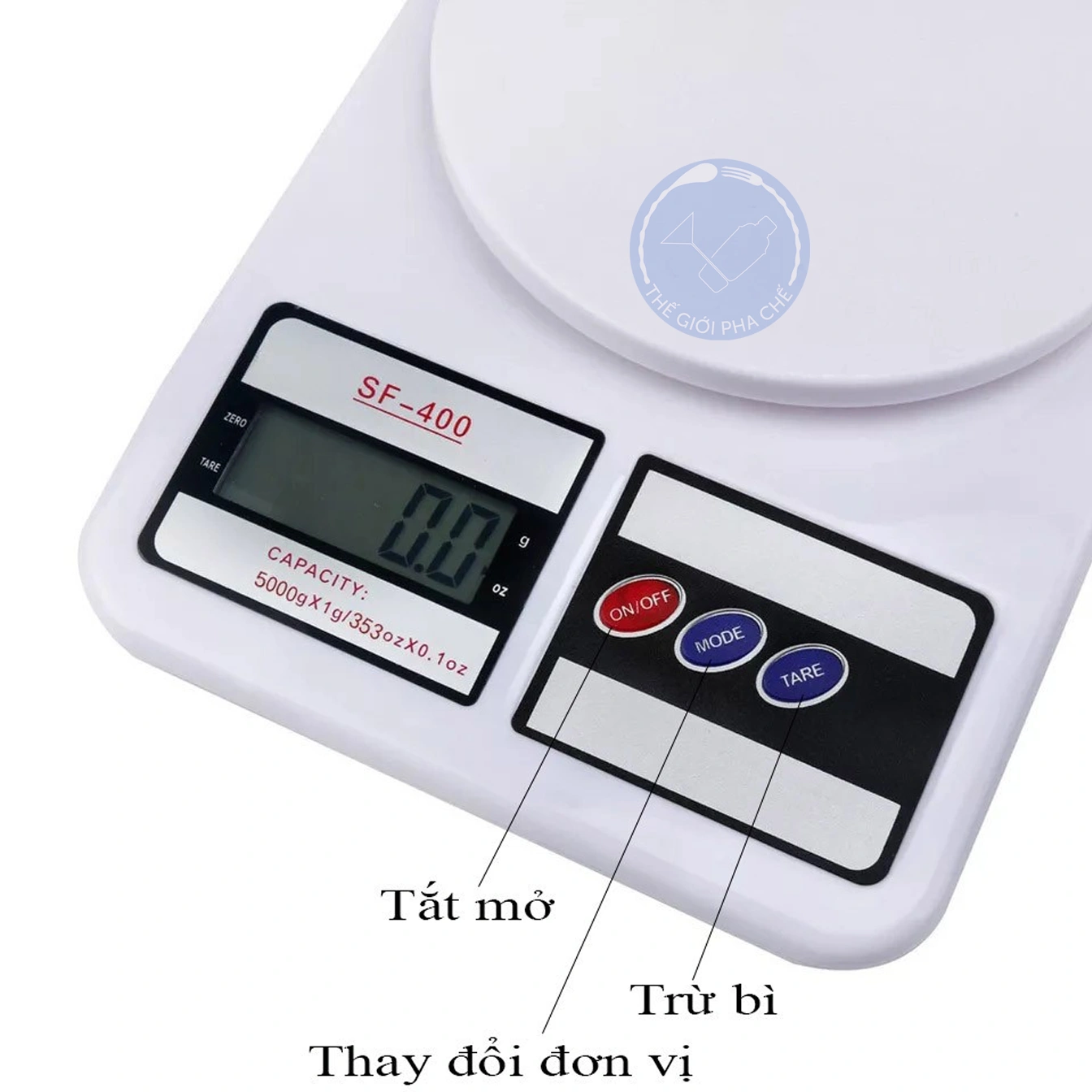 Cân nhựa mặt tròn vỏ cam SF400