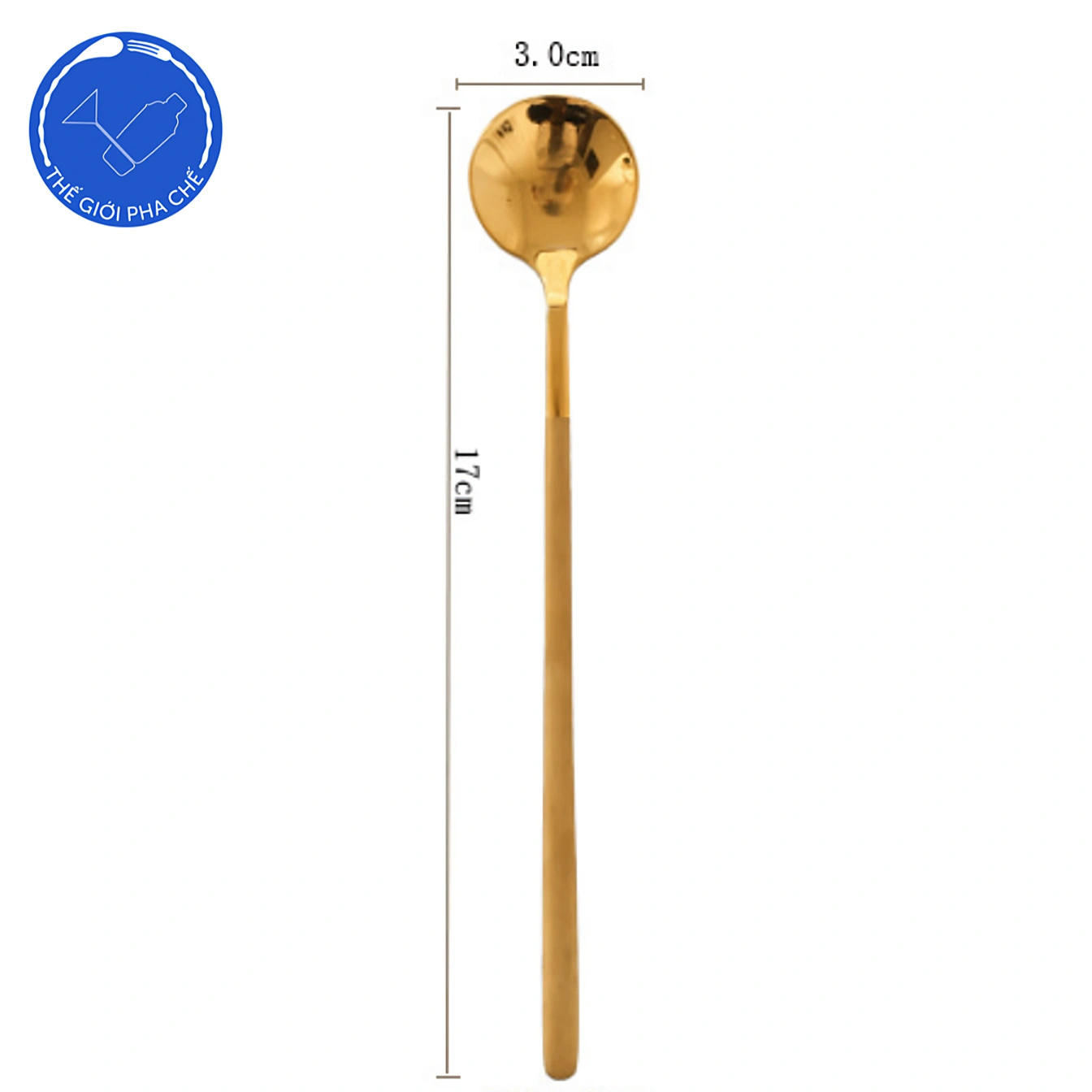 Thìa inox tròn dài màu (10c)