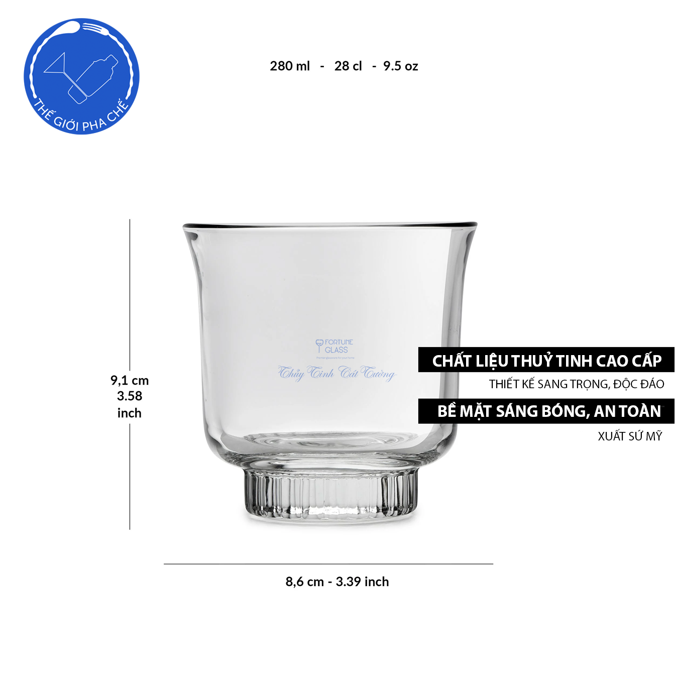 Ly thủy tinh Libbey Modern America Rocks (Bộ 6c) 280ml - 829600 - TH Mỹ - 7