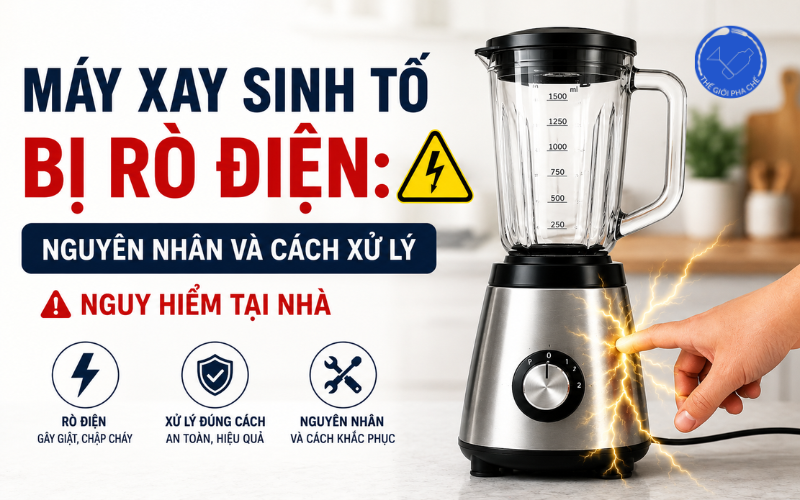 Máy xay sinh tố bị rò điện: Nguyên nhân và cách xử lý nguy hiểm tại nhà