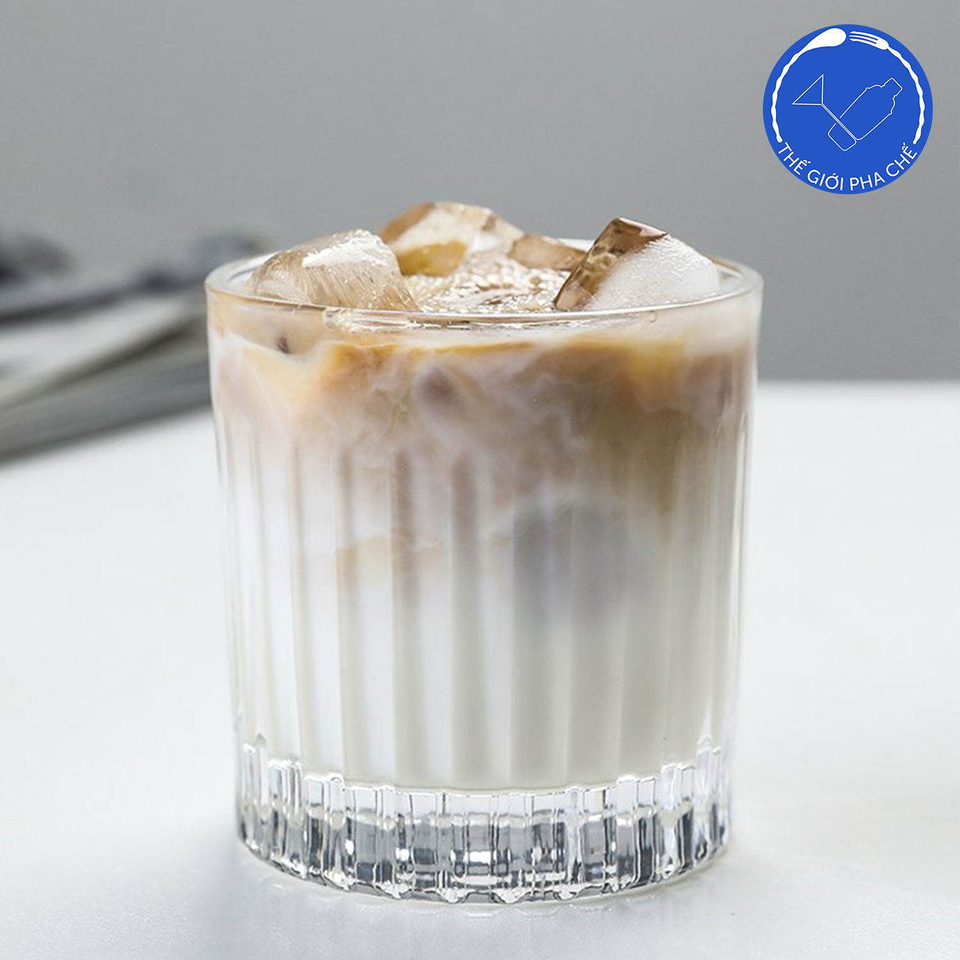 Cốc thủy tinh kẻ sọc ( bộ 6 cái) 260ml - 611A - 2