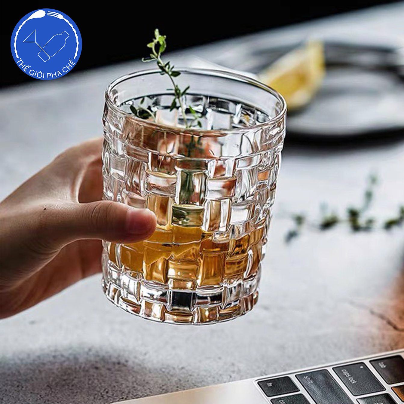 Cốc thủy tinh ô vuông thấp (Bộ 6c) 345ml - 5412G - Trung Quốc - 4