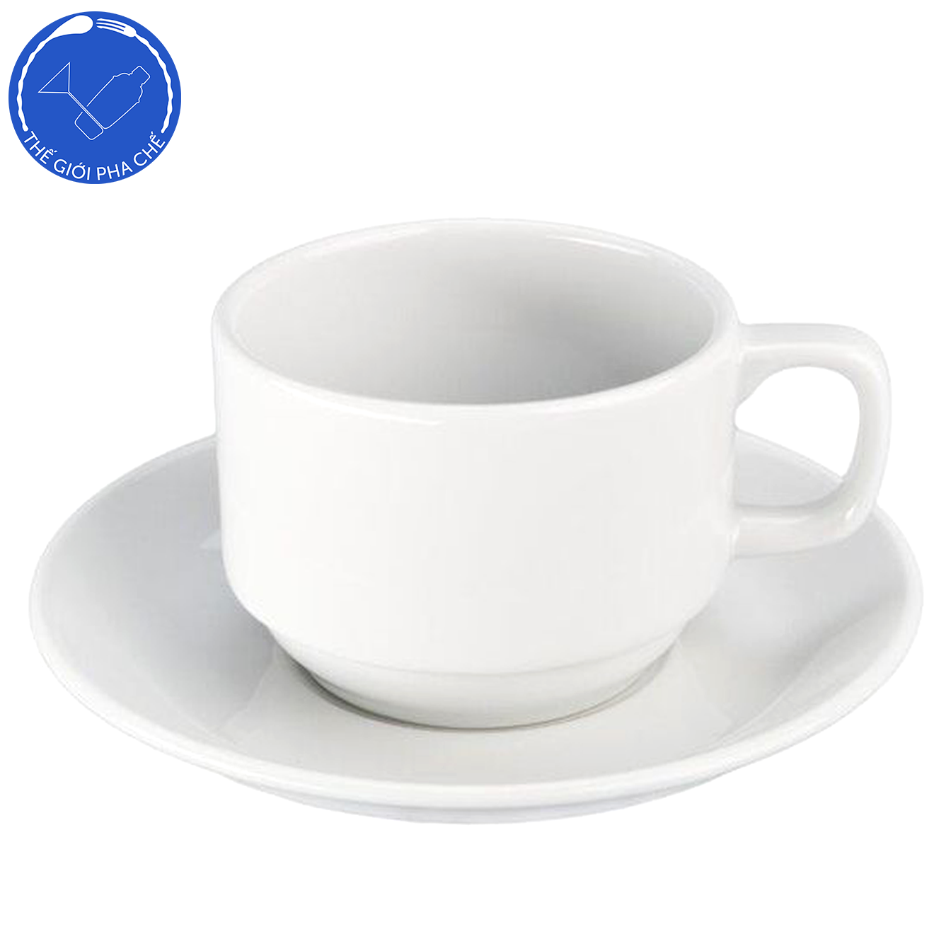 Set tách đĩa sứ cafe truyền thống   - 3