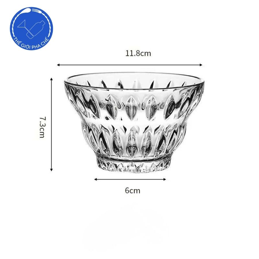 Chén khía kim cương I6992, I6691 Bộ 6 cái 310ml, 170ml - 2
