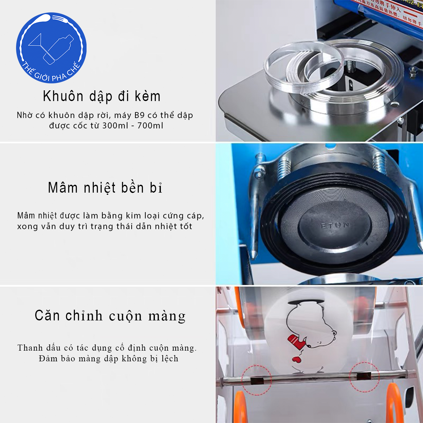Máy dập cốc bán tự động Eton ET-B9 - 2