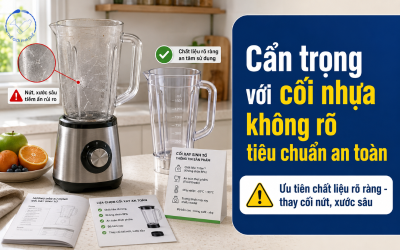 cối k r&otilde; nguồn gốc an to&agrave;n, lưu &yacute; khi mua m&aacute;y xay sinh tố dưới 2 triệu