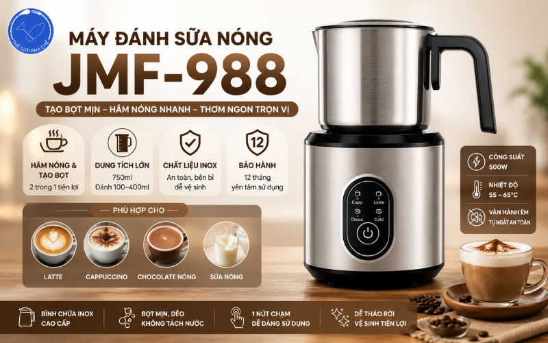 M&aacute;y đ&aacute;nh sữa n&oacute;ng JMF-988