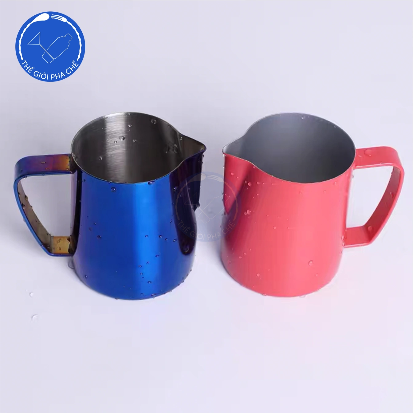 Ca đánh sữa inox màu đỏ