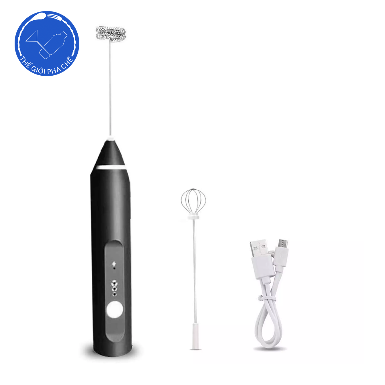 Máy đánh bọt sạc usb 2 đầu (đánh cafe/đánh trứng) - M0083