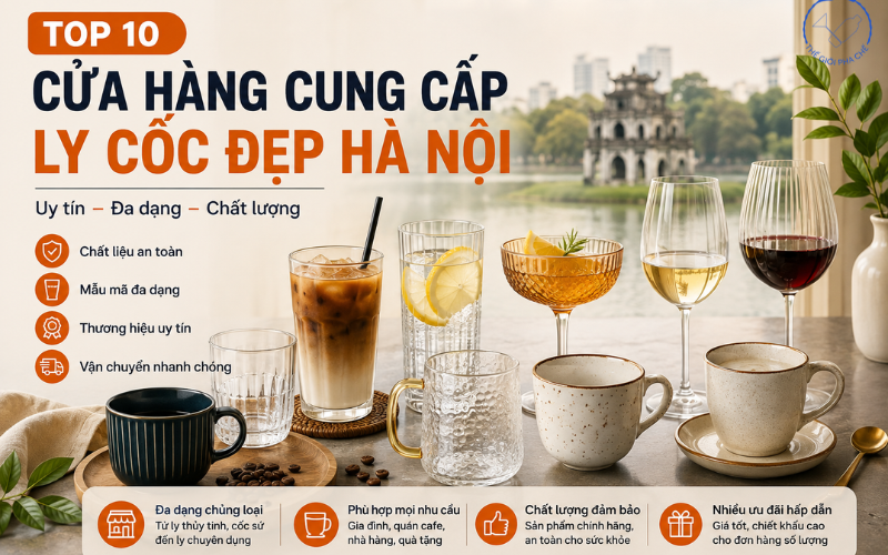 Cửa hàng cung cấp ly cốc đẹp Hà Nội