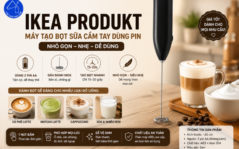 Máy tạo bọt IKEA PRODUKT