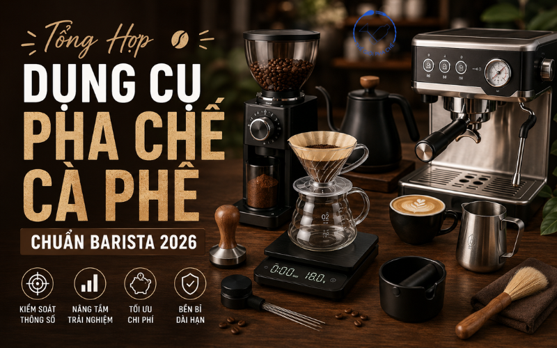 [Tổng hợp] Các dụng cụ pha chế cà phê chuẩn barista