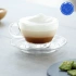 Ly thuỷ tinh Ocean Caffe Latte (Bộ 6c kèm đĩa) 260ml - P02443 - TH Thái Lan 0