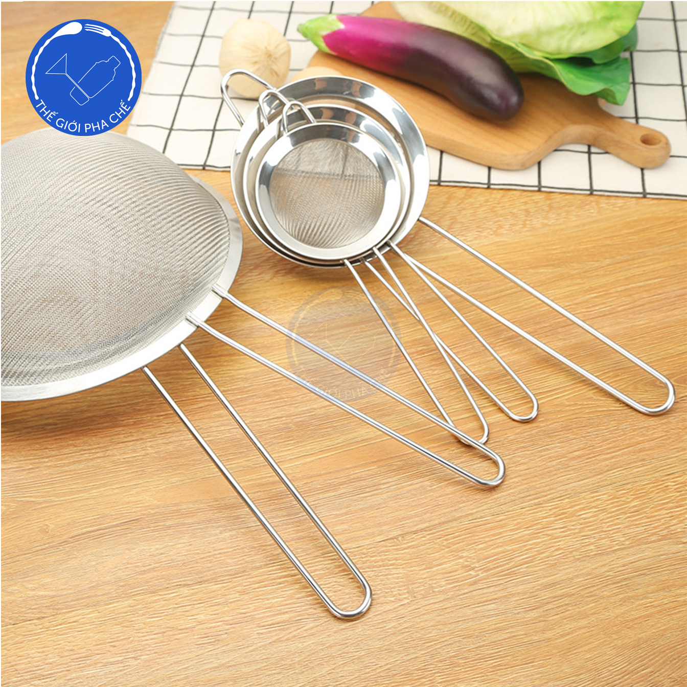 Vợt lọc chanh tròn inox (đủ size) - 6