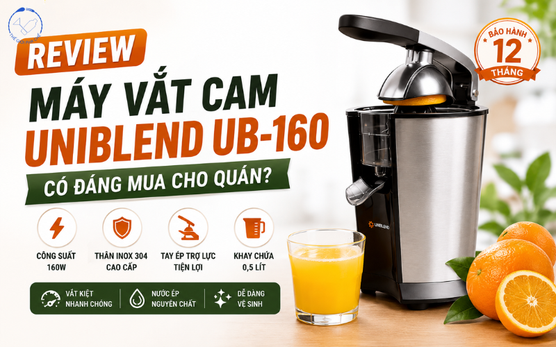 review máy vắt cam Uniblend UB-160