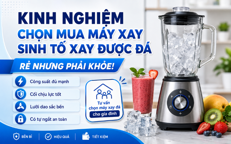 Cách chọn mua máy xay sinh tố xay được đá