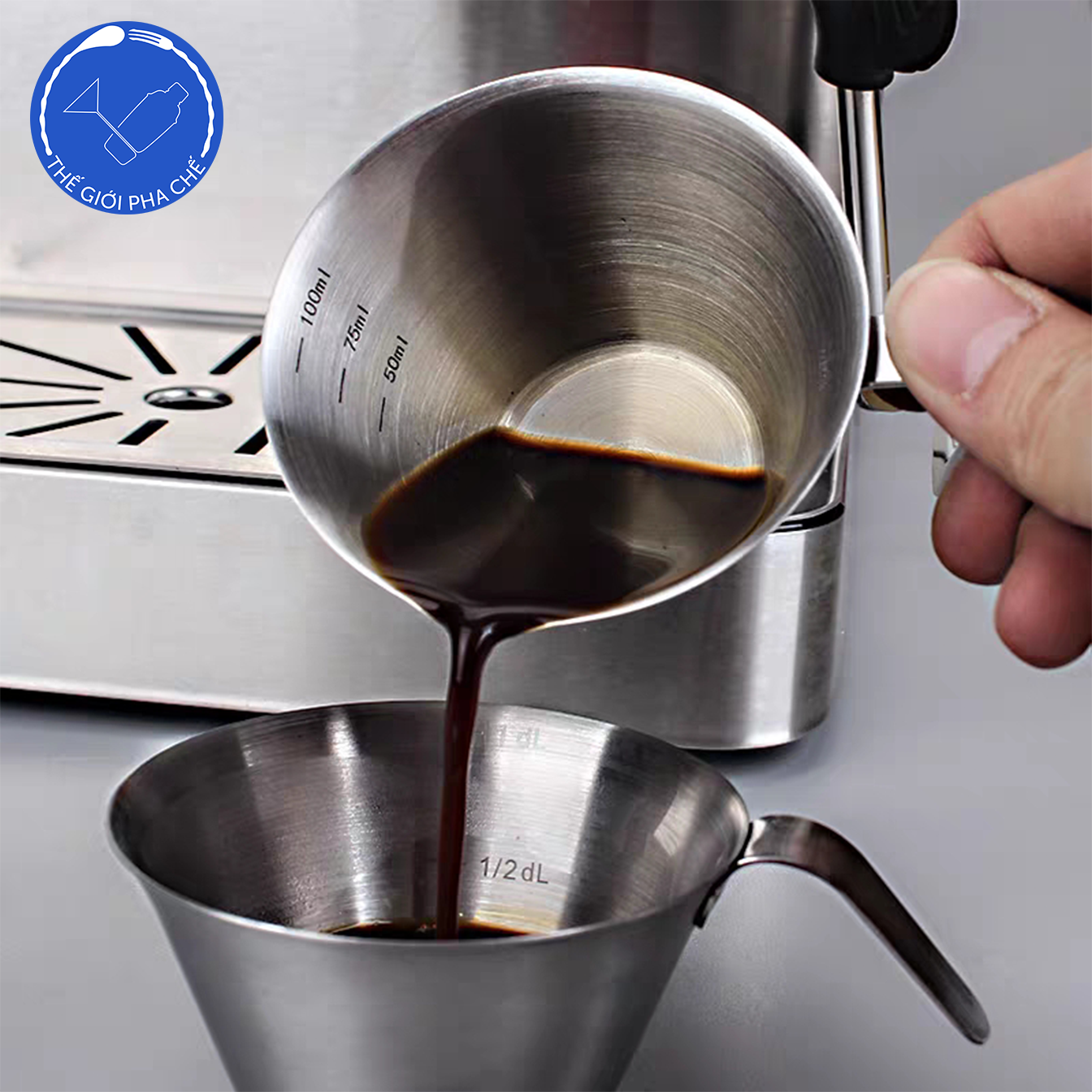 Ca đong cafe inox 100ml - 2