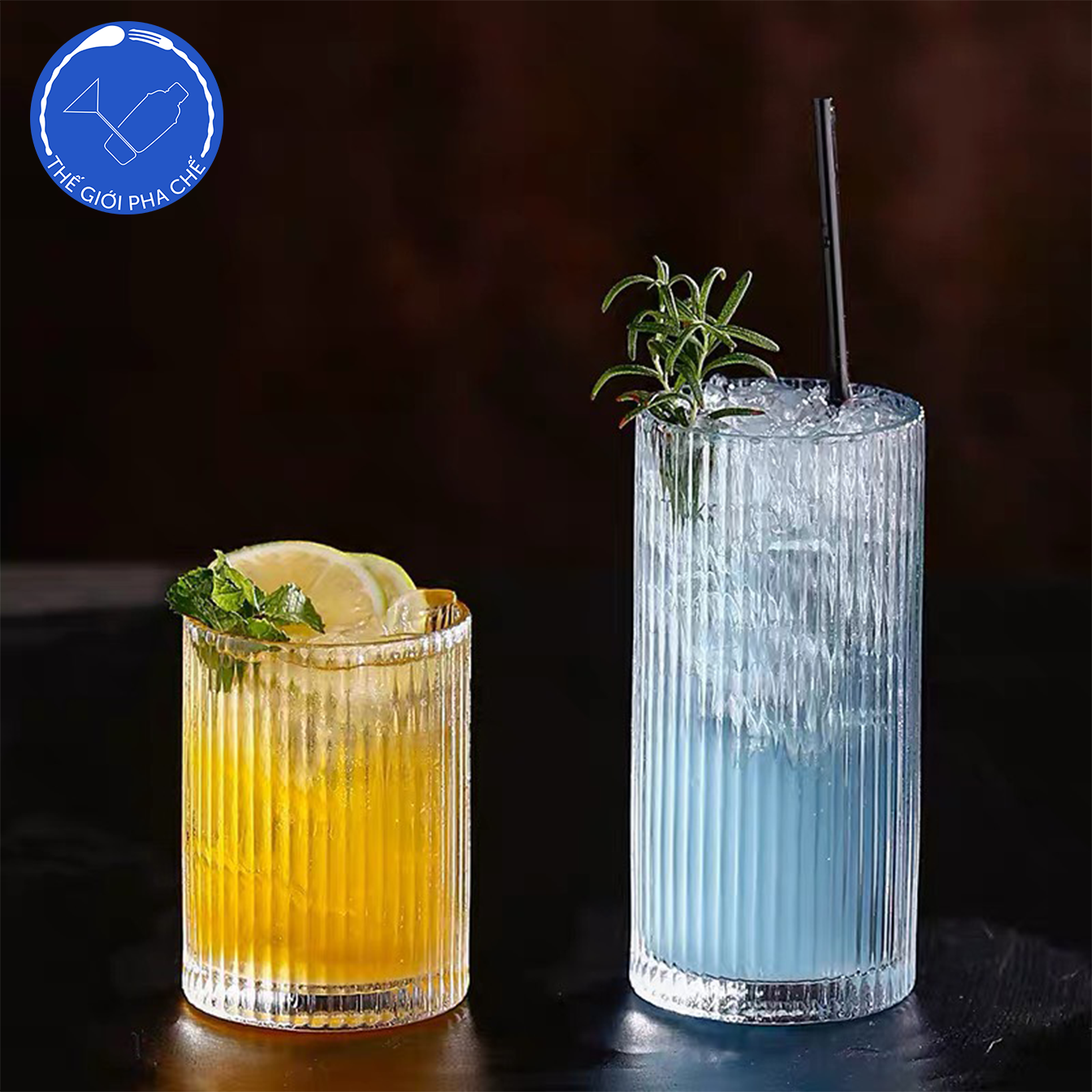 Ly thủy tinh kẻ sọc (Bộ 6c) 370ml - 314TH - Trung Quốc - 7
